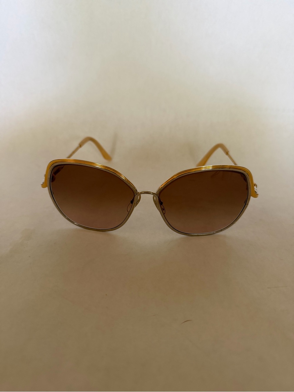 Vintage Cartier Gold Frame Brown Lens Women's Sunglasses